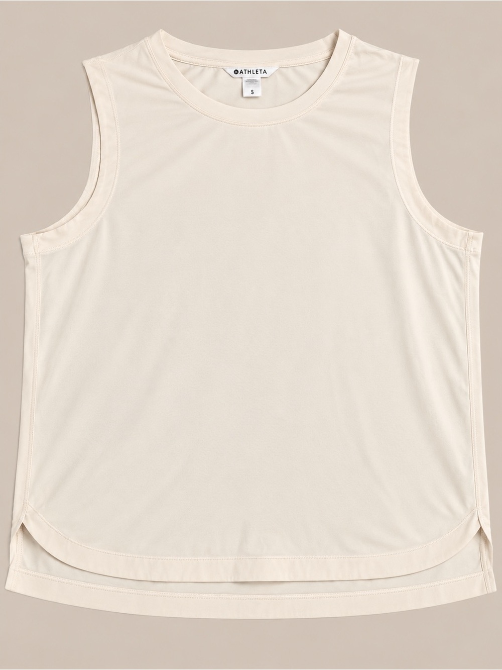 Athleta Light Cream Performance Sleeveless Tank